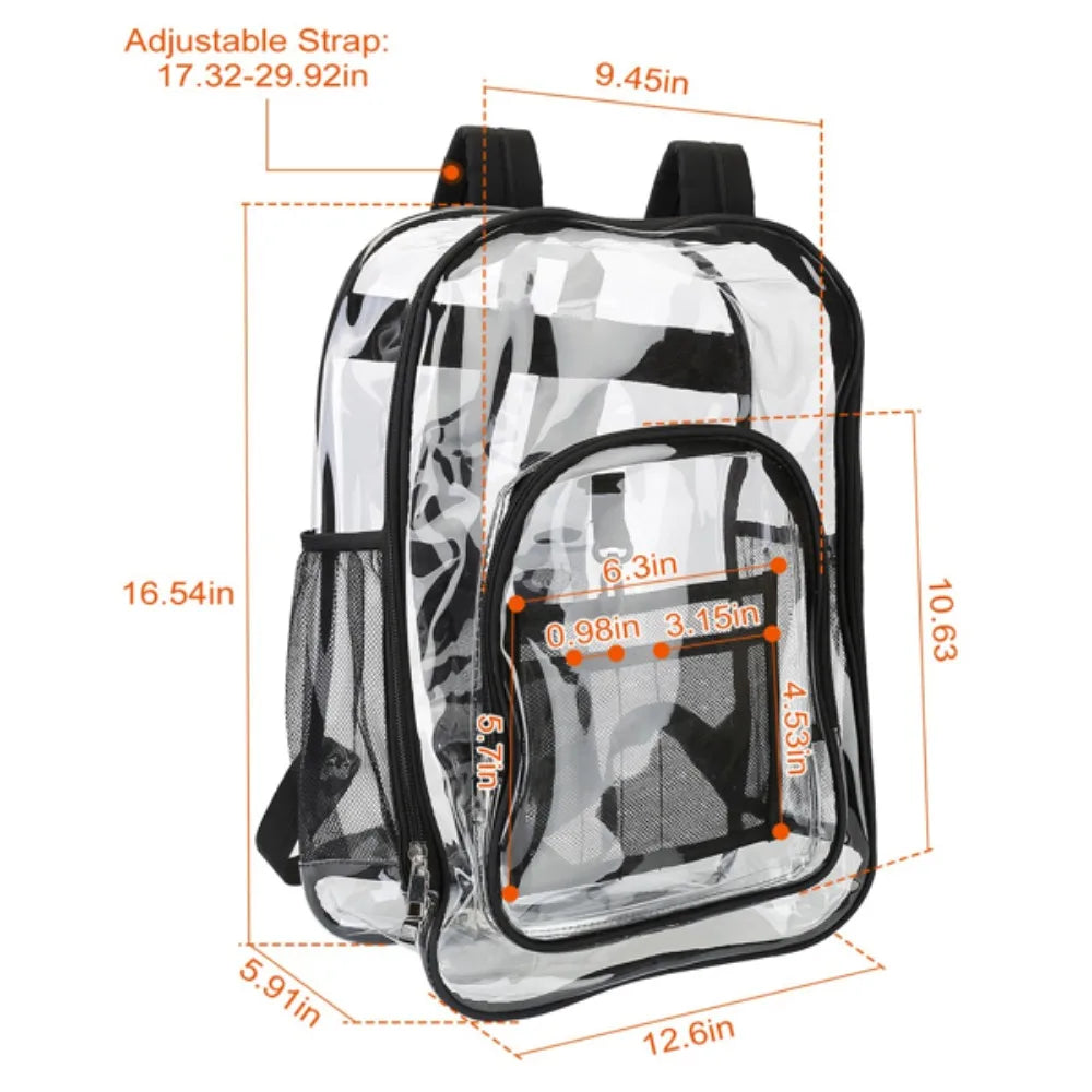 Straps Wide Range of Uses Clear Backpack