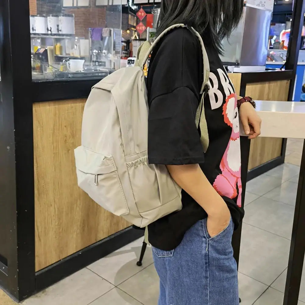 White School Bag Sports Travel Backpack