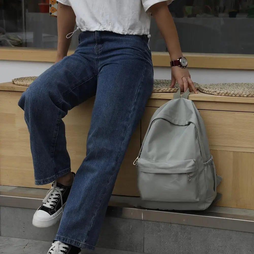 White School Bag Sports Travel Backpack
