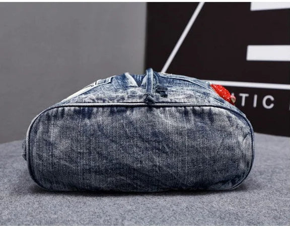 Fashion Denim Women Casual Backpack